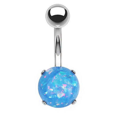 Crystal opal barbell navel - opal,