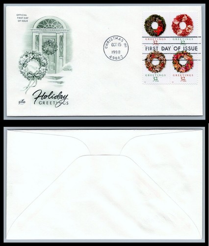 Fdc 3249 3252 32c holiday - fdc, #