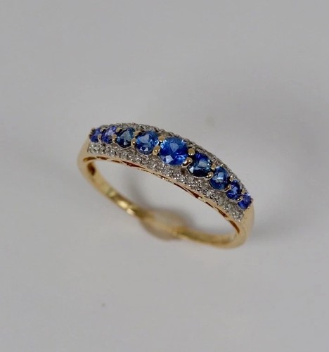 9ct gold tanzanite diamond - 9ct,