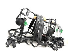 Driving Harness Cob Pair Biothane & Leather Top Black Heavy Duty Horse Tack