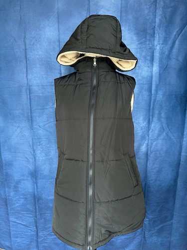 Reversible long hooded puffer - reversible,