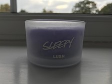 UNLIT Lush Cosmetics Sleepy Candle Purple Wax Bath Accessory