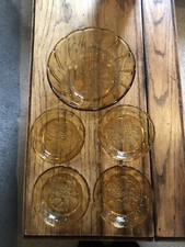 Vintage Amber Glass Bowls