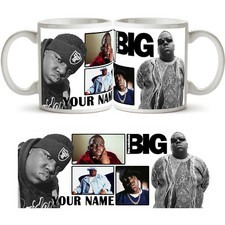 NOTORIOUS BIG Photo Personalised Mug Ceramic Coffee Tea Cup Name BIGGIE Fan Gift