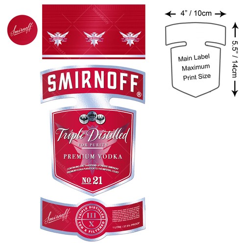 Smirnoff label cake - label,