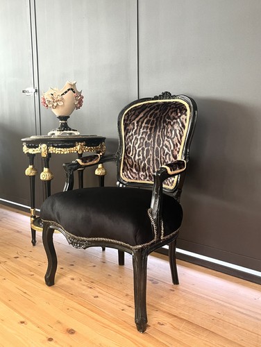 Leopard print black velvet - leopard,