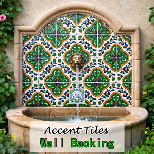 Water fountain wall backing - water,