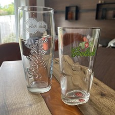 2 Grolsch Glasses Pint & Half