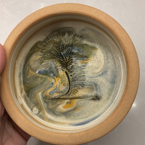 Studio pottery trinket dish - trinket,