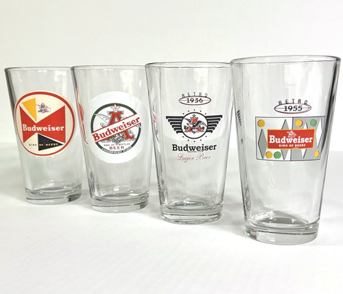 Budweiser retro pint glass - retro,