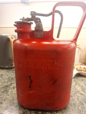 justrite oval collectable 1 gallon safety can with sprung trigger cap