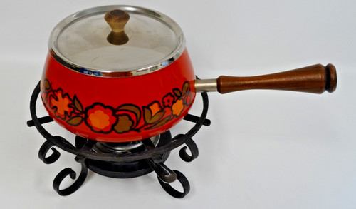 Vintage 1970 red floral - vintage,