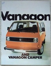 VOLKSWAGEN VANAGON & VANAGON CAMPER USA Sales Brochure c1982 #W64-002-6041