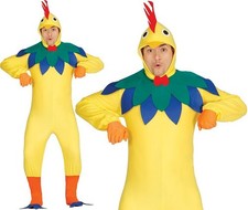 Adult Unisex Cockerel Fancy Dress Costume Men's Ladies Bird Hen Chick Outfit fg