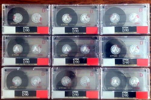 Nine c90 audio cassette tapes - nine,