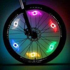 2 Bicycle Cycling Bike Wheel Spoke Wire Tyre Bright LED Flash Light Lamp