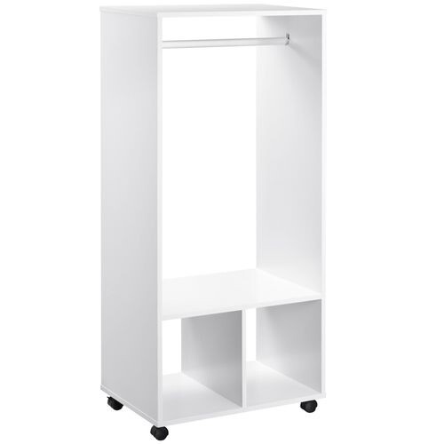 Open wardrobe with clothes - open,