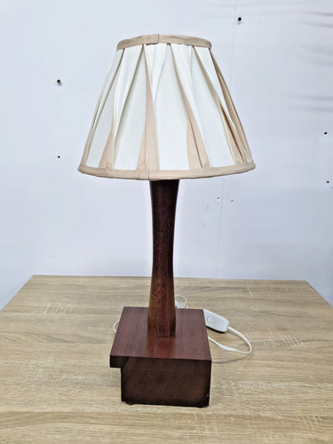 Vintage wood table lamp - vintage,
