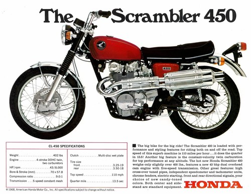 Honda brochure cl450 - honda, cl450-k1