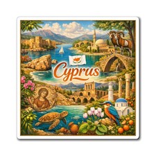 Cyprus travel collage magnet - travel, |