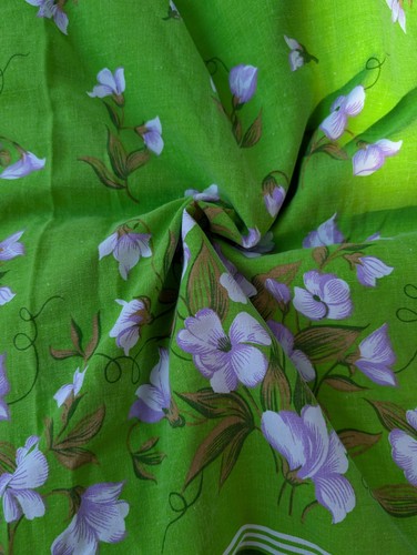 Vintage floral fabric 60s 70s - floral,