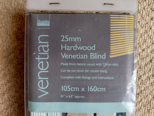 Dunelm real hardwood venetian - hardwood,
