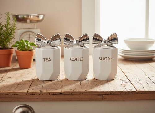 Tea coffee sugar - tea, jars