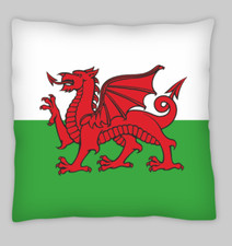 Welsh Flag Double Sided Cushion Covers 45cm x 45cm (18X18)