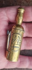 1910 BASS &Co Pale Ale  Bottle Shaped Vesta & Cheroot Cutter Rare