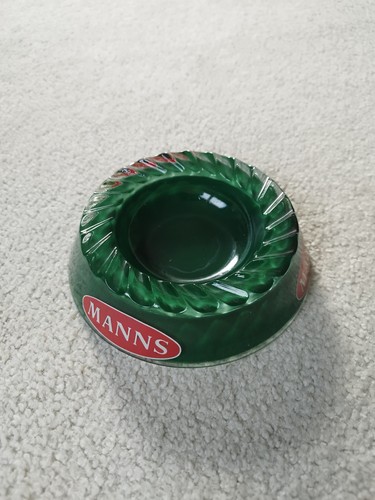 Vintage manns beer green glass - manns,