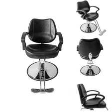 Stylish Black Barber Chair Adjustable Hydraulic Styling Salon Furniture UK