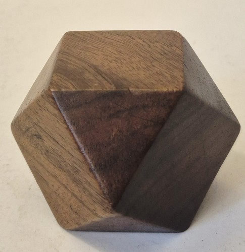 Vintage wooden geometric desk - vintage,