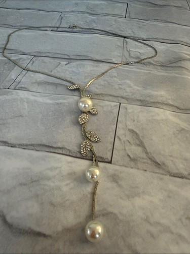 Vtg lariat style necklace - vtg,