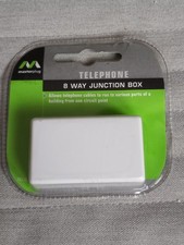 Masterplug Telephone 8 Way Junction Box = White