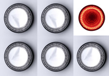 (Set/6) 4" Round "MIRAGE"