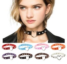 Women Choker Faux Leather