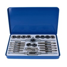 US PRO Tap And Die Set UNC / UNF 1/4" 5/16" 3/8" 7/16" 1/2" Tap Wrench Die Set