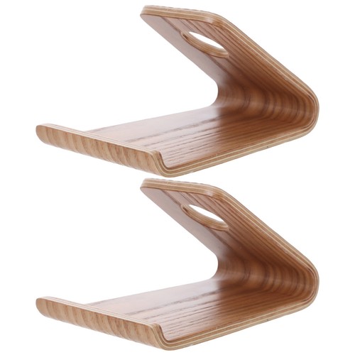 Wooden smartphone stand with - smartphone,