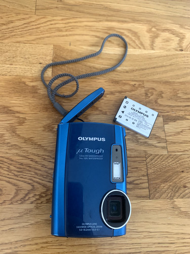 Blue olympus mju - olympus,