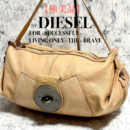 Diesel brown leather shoulder - brown,