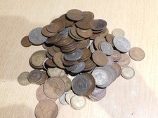 GREAT BRITAIN GEORGE VI OLD COINS x 0.966 KILO - NO SILVER