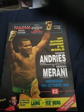 DENNIS ANDRIES V SERGIO MERANI HEAVYWEIGHT @ ROYAL ALBERT HALL 1990 + TICKET 
