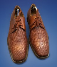 MEZLAN Smart Classic Tan Basket Weave Oxford Shoes UK 7 EU 41 US 8M