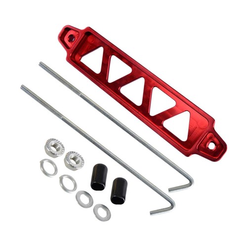 Red aluminum car battery - red,