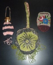 VINTAGE BEADED BAG SET - 3 PC