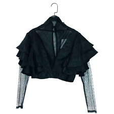 TOPSHOP Black Mesh Polka Dot