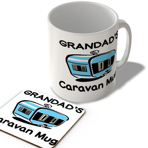 Grandad caravan mug - grandad's, and