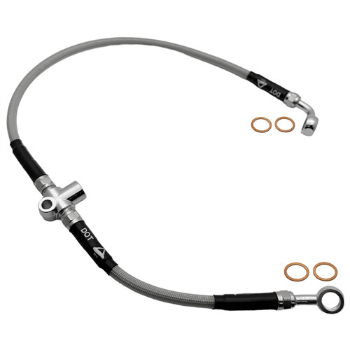 Stainless steel braided front - stainless,