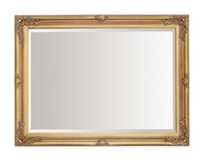 60x80cm Bevelled French Style Living Room Wall Mirror Gold - Rennes