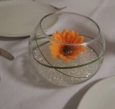 WEDDING TABLE CENTREPIECES, WITH THICK GLASS FISH BOWL